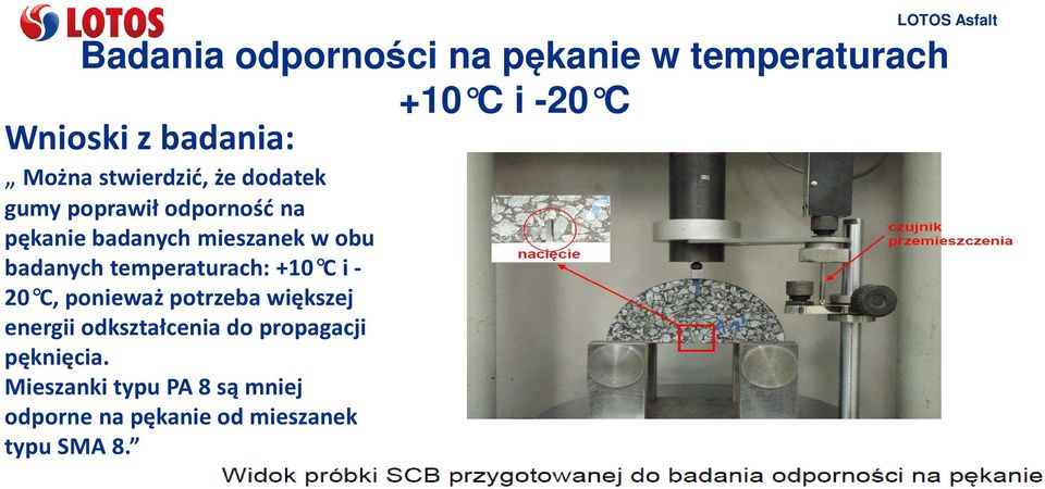 badanych temperaturach: +10 C i - 20 C, ponieważ potrzeba większej energii odkształcenia