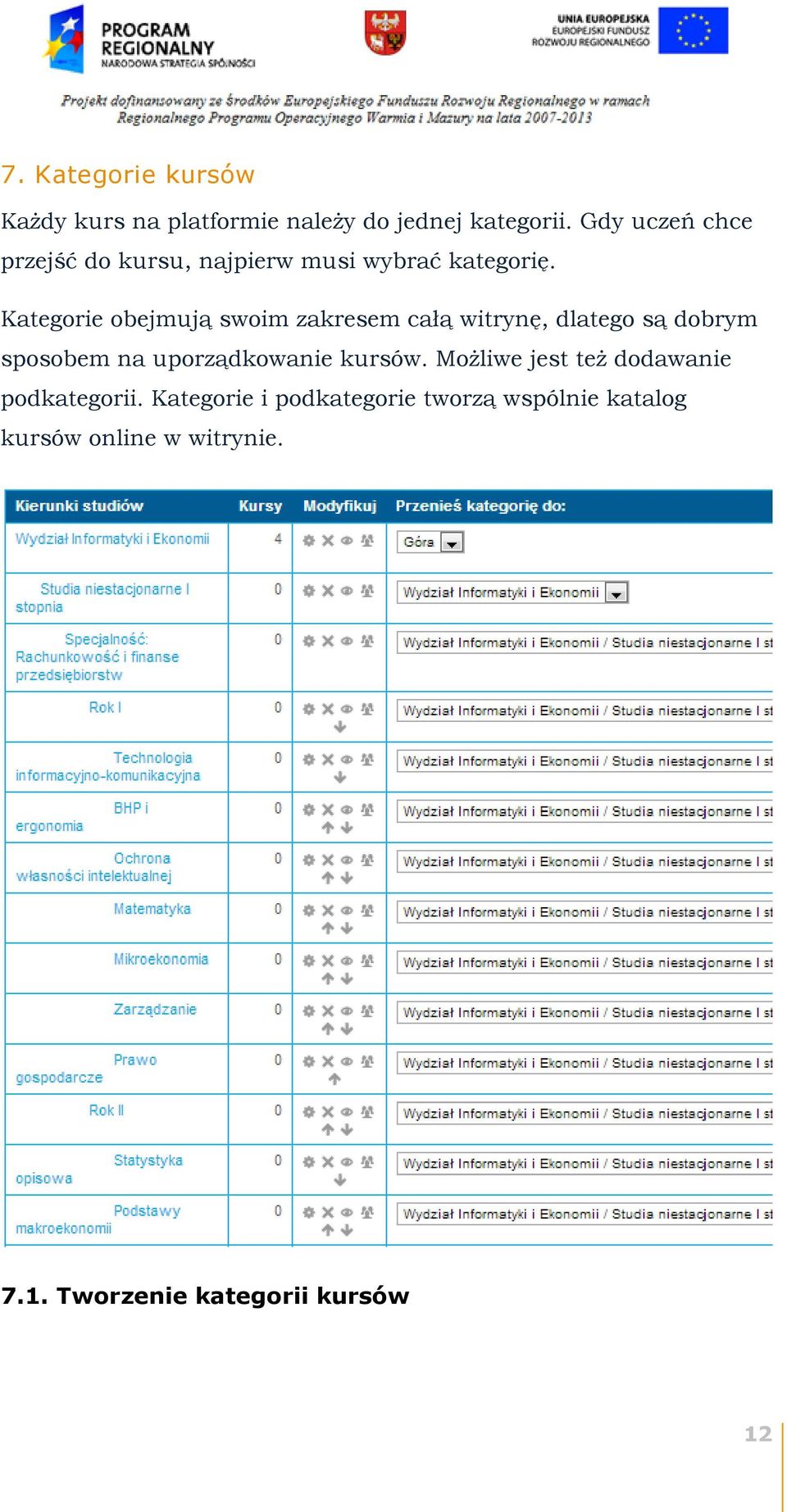 Kategorie obejmują swoim zakresem całą witrynę, dlatego są dobrym sposobem na uporządkowanie