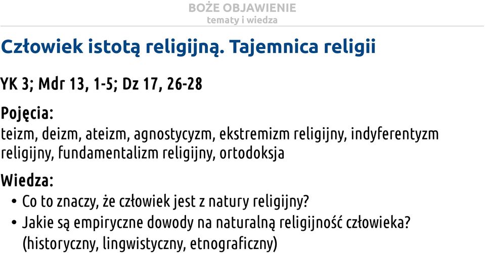 agnostycyzm, ekstremizm religijny, indyferentyzm religijny, fundamentalizm religijny,