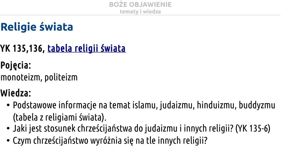 buddyzmu (tabela z religiami świata).