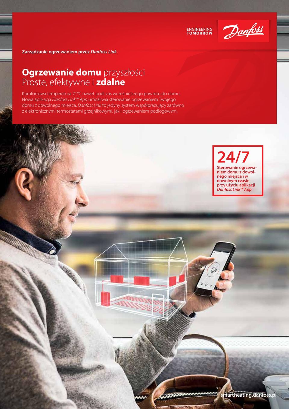 Nowa aplikacja Danfoss Link App umożliwia sterowanie ogrzewaniem Twojego domu z dowolnego miejsca.