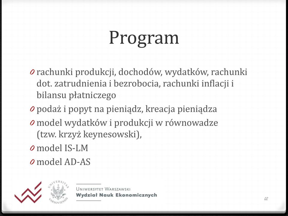 podaż i popyt na pieniądz, kreacja pieniądza 0 model wydatków i