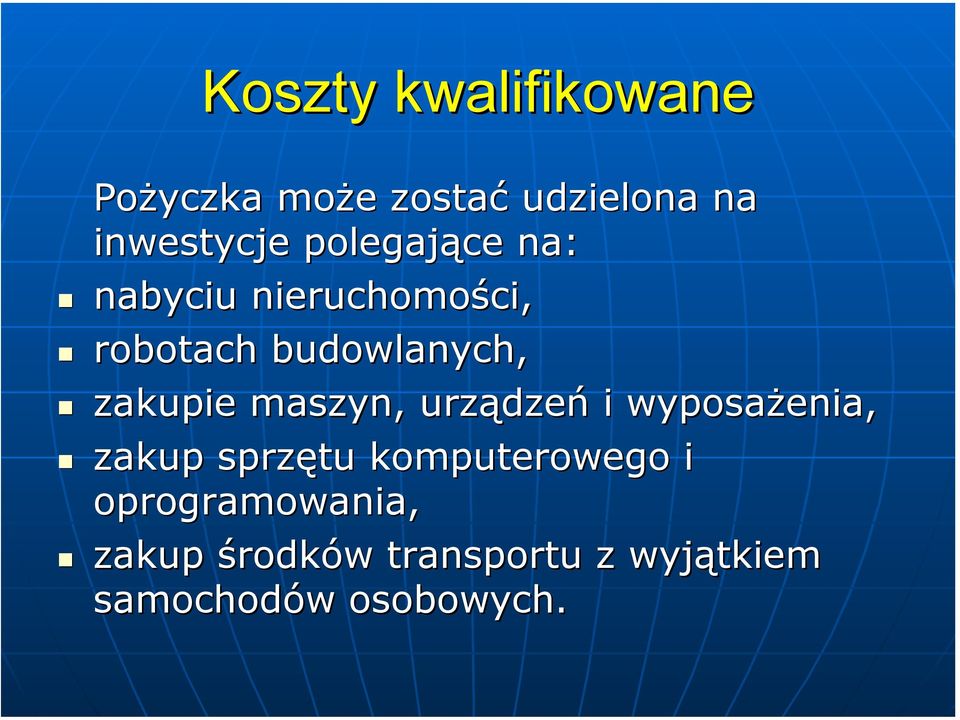 maszyn, urządzeń i wyposażenia, zakup sprzętu komputerowego i