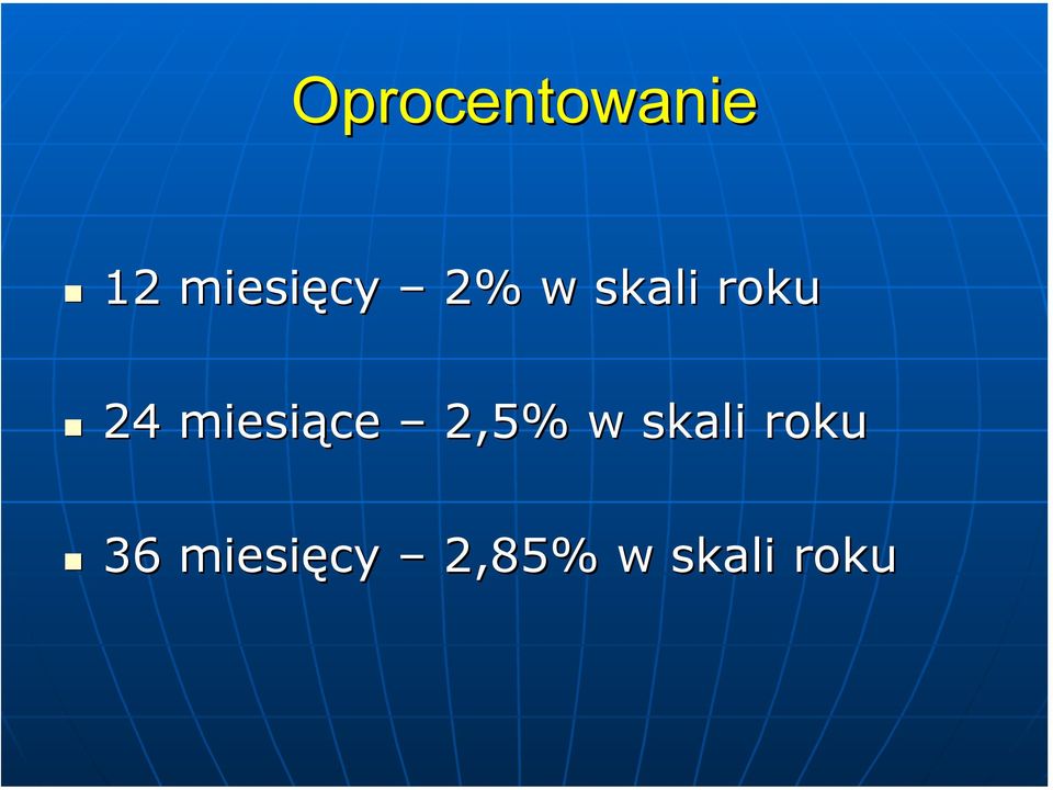 24 miesiące 2,5% w skali