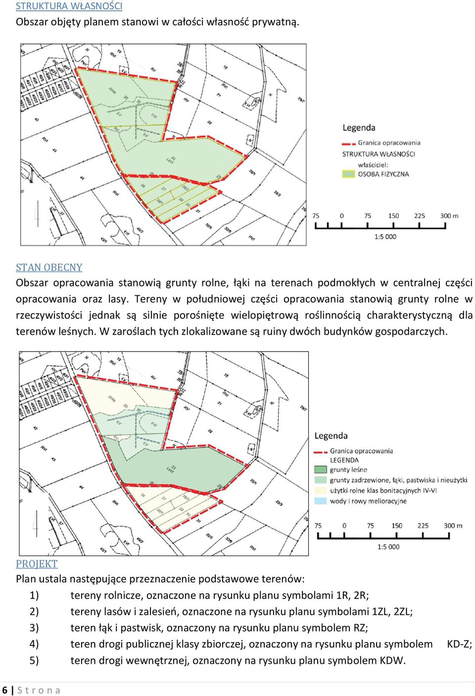 Tereny w południowej części opracowania stanowią grunty rolne w rzeczywistości jednak są silnie porośnięte wielopiętrową roślinnością charakterystyczną dla terenów leśnych.