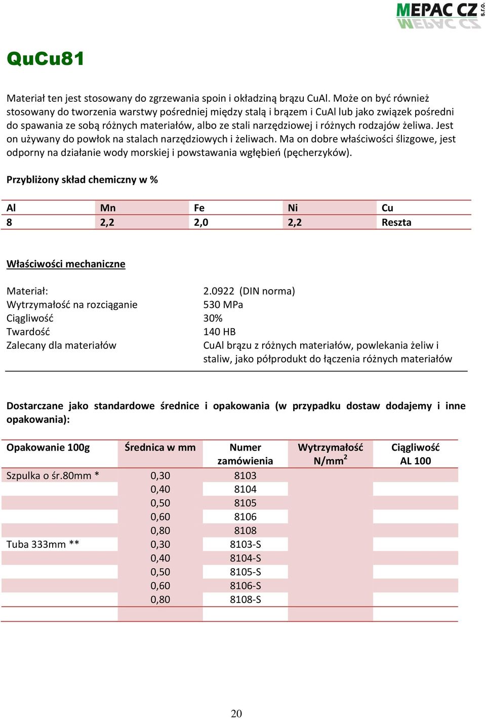 rodzajów żeliwa. Jest on używany do powłok na stalach narzędziowych i żeliwach. Ma on dobre właściwości ślizgowe, jest odporny na działanie wody morskiej i powstawania wgłębień (pęcherzyków).