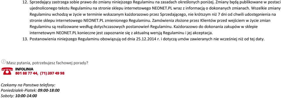 REGULAMIN ZAKUPÓW W SKLEPIE NEONET.PL. Obowiązujący od dnia r. - PDF  Darmowe pobieranie
