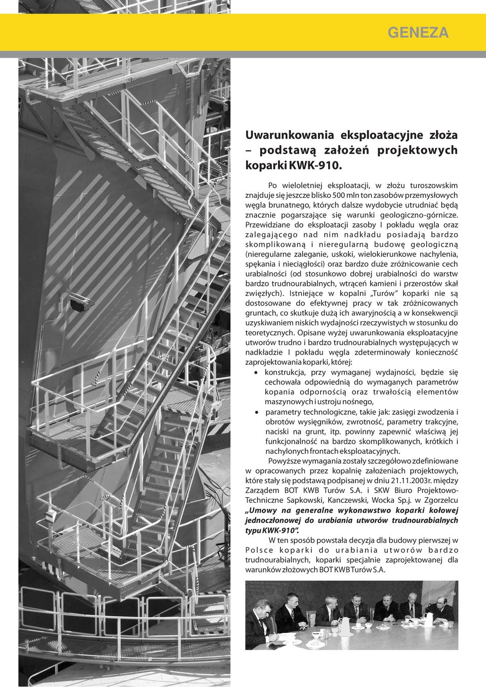 warunki geologiczno-górnicze.