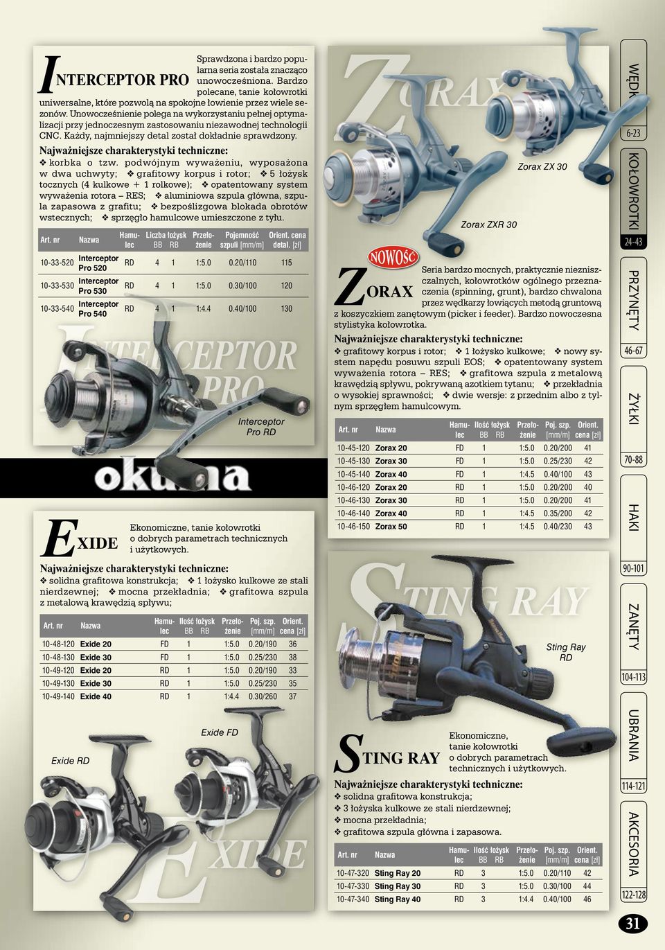podwójnym wywa eniu, wyposa ona w dwa uchwyty; grafitowy korpus i rotor; 5 o ysk tocznych (4 kulkowe + rolkowe); opatentowany system wywa enia rotora RES; aluminiowa szpula g ówna, szpula zapasowa z
