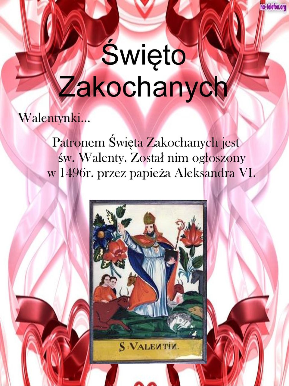 Święta Zakochanych jest św.