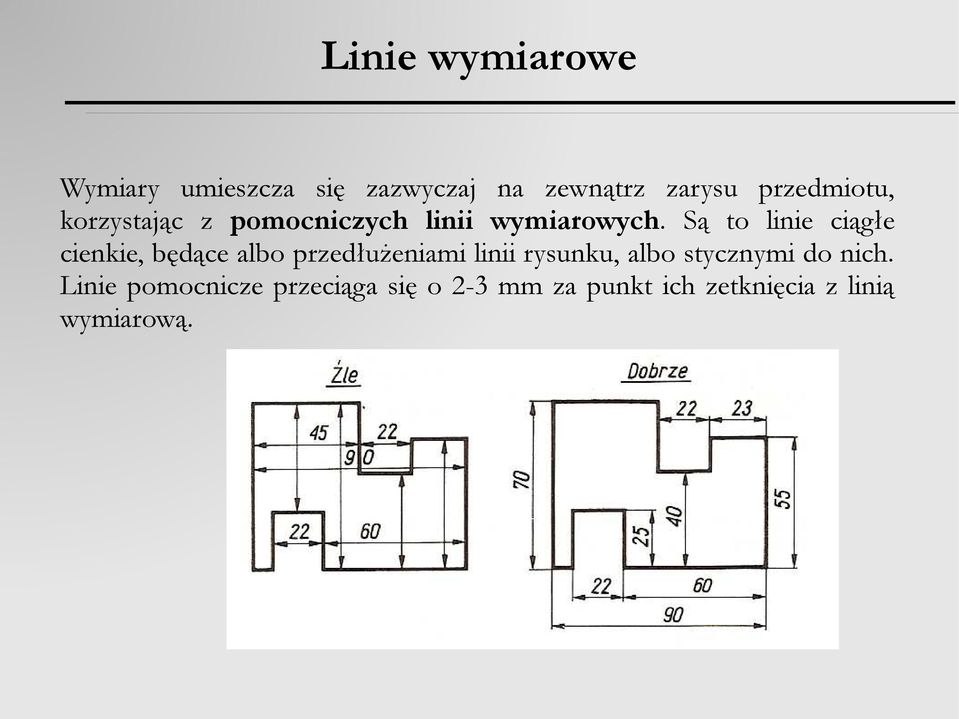 Rysunek Techniczny Wymiarowanie W Rysunku Technicznym