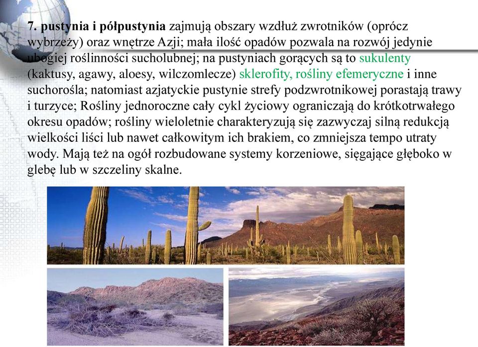 podzwrotnikowej porastają trawy i turzyce; Rośliny jednoroczne cały cykl życiowy ograniczają do krótkotrwałego okresu opadów; rośliny wieloletnie charakteryzują się zazwyczaj