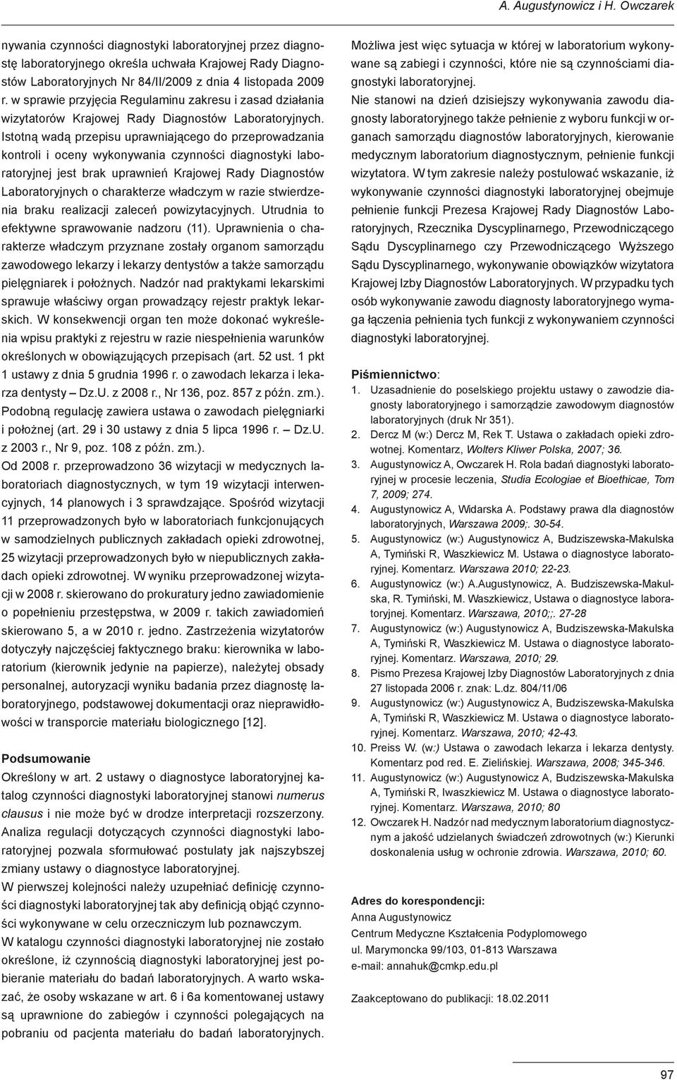 w sprawie przyjęcia Regulaminu zakresu i zasad działania wizytatorów Krajowej Rady Diagnostów Laboratoryjnych.