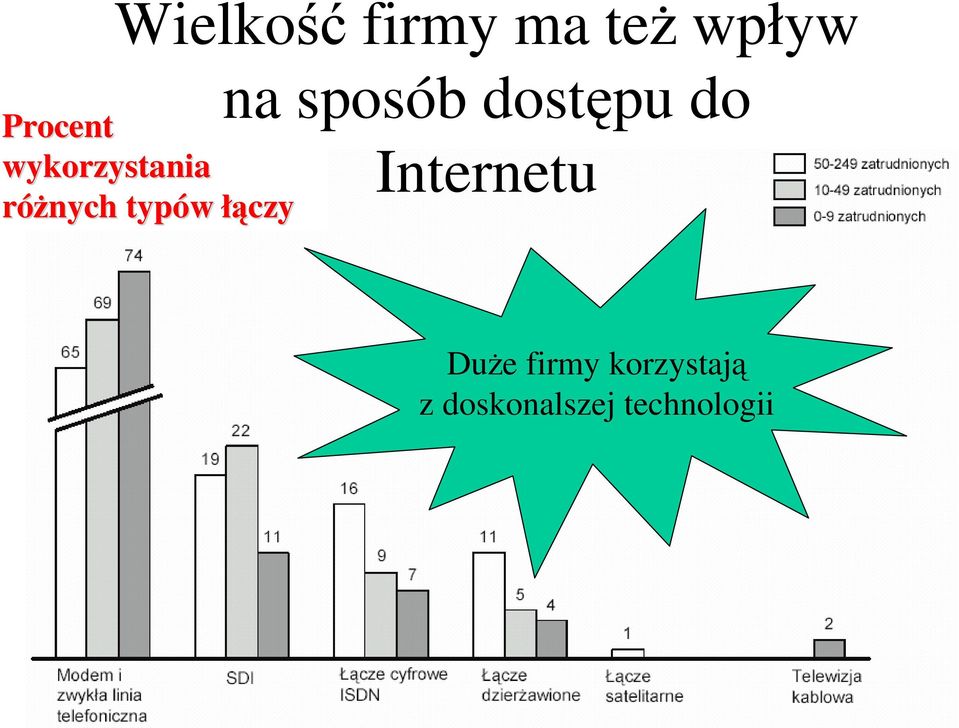 sposób dostępu do Internetu DuŜe