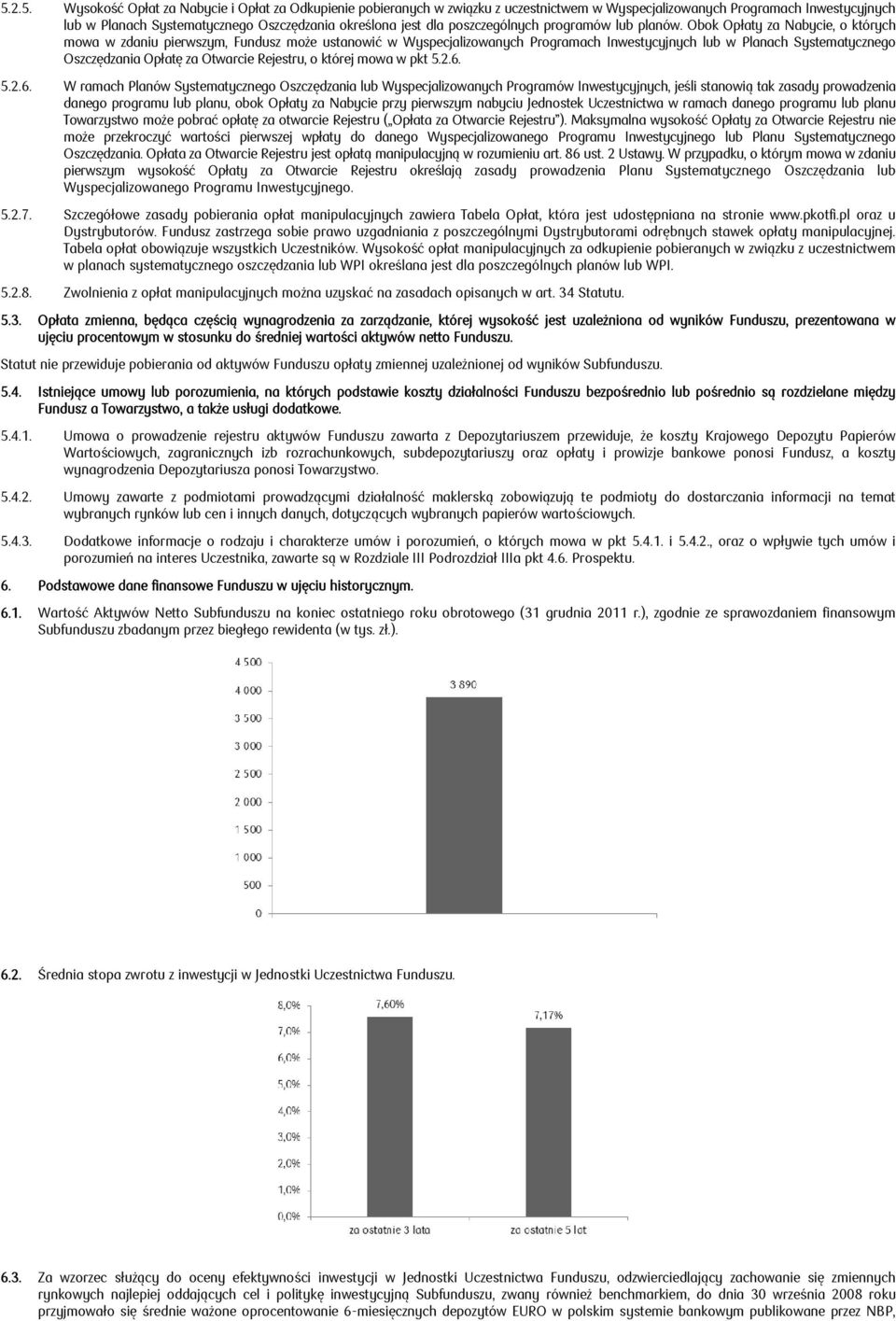 Obok Opłaty za Nabycie, o których mowa w zdaniu pierwszym, Fundusz może ustanowić w Wyspecjalizowanych Programach Inwestycyjnych lub w Planach Systematycznego Oszczędzania Opłatę za Otwarcie
