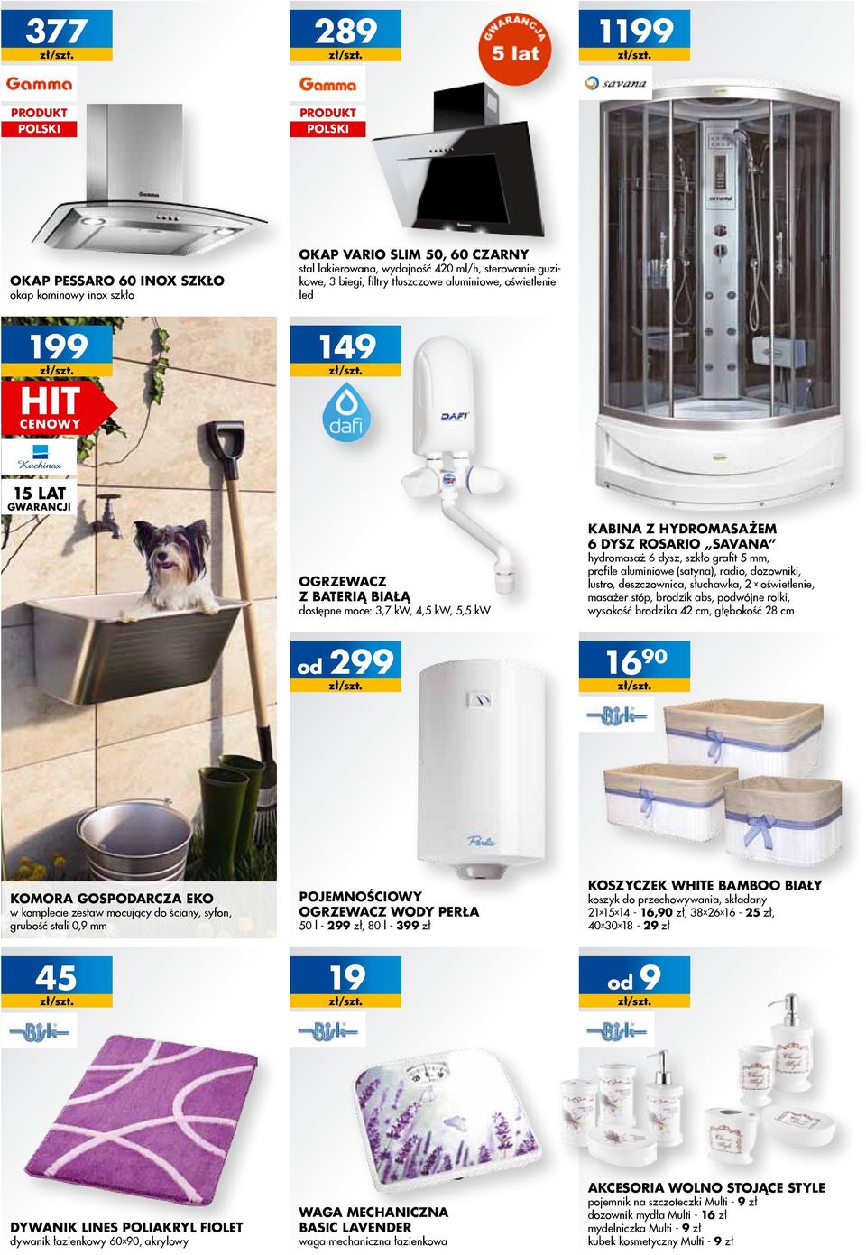 szkło grafit 5 mm, profile aluminiowe (satyna), radio, dozowniki, lustro, deszczownica, słuchawka, 2 x oświetlenie, masażer stóp, brodzik abs, podwójne rolki, wysokość brodzika 42 cm, głębokość 28 cm