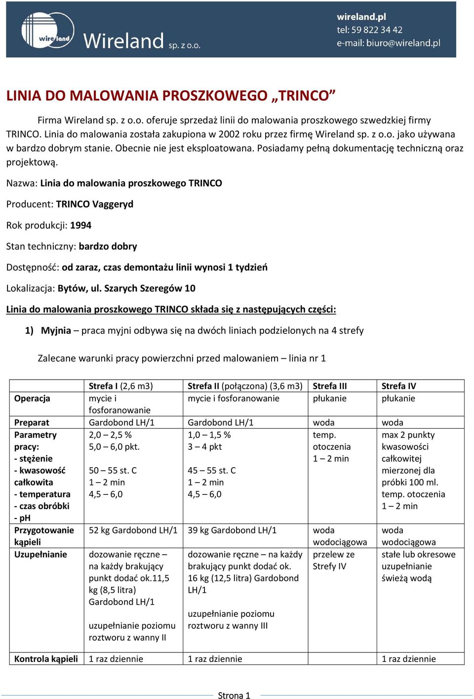 Posiadamy pełną dokumentację techniczną oraz projektową.