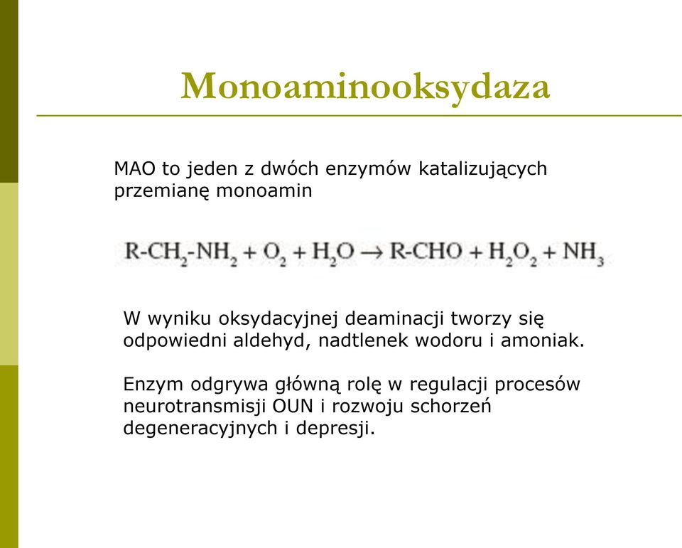 aldehyd, nadtlenek wodoru i amoniak.