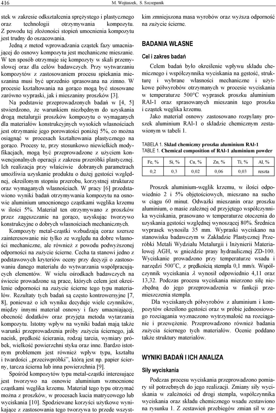 W ten sposób otrzymuje się kompozyty w skali przemysłowej oraz dla celów badawczych. Przy wytwarzaniu kompozytów z zastosowaniem procesu spiekania mieszanina musi być uprzednio sprasowana na zimno.