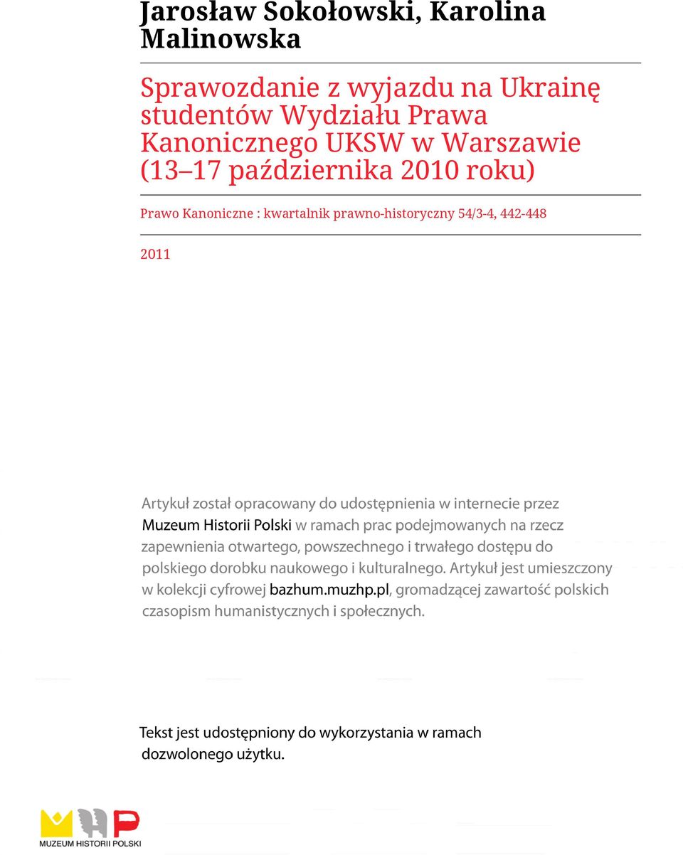 UKSW w Warszawie (13 17 października 2010 roku) Prawo