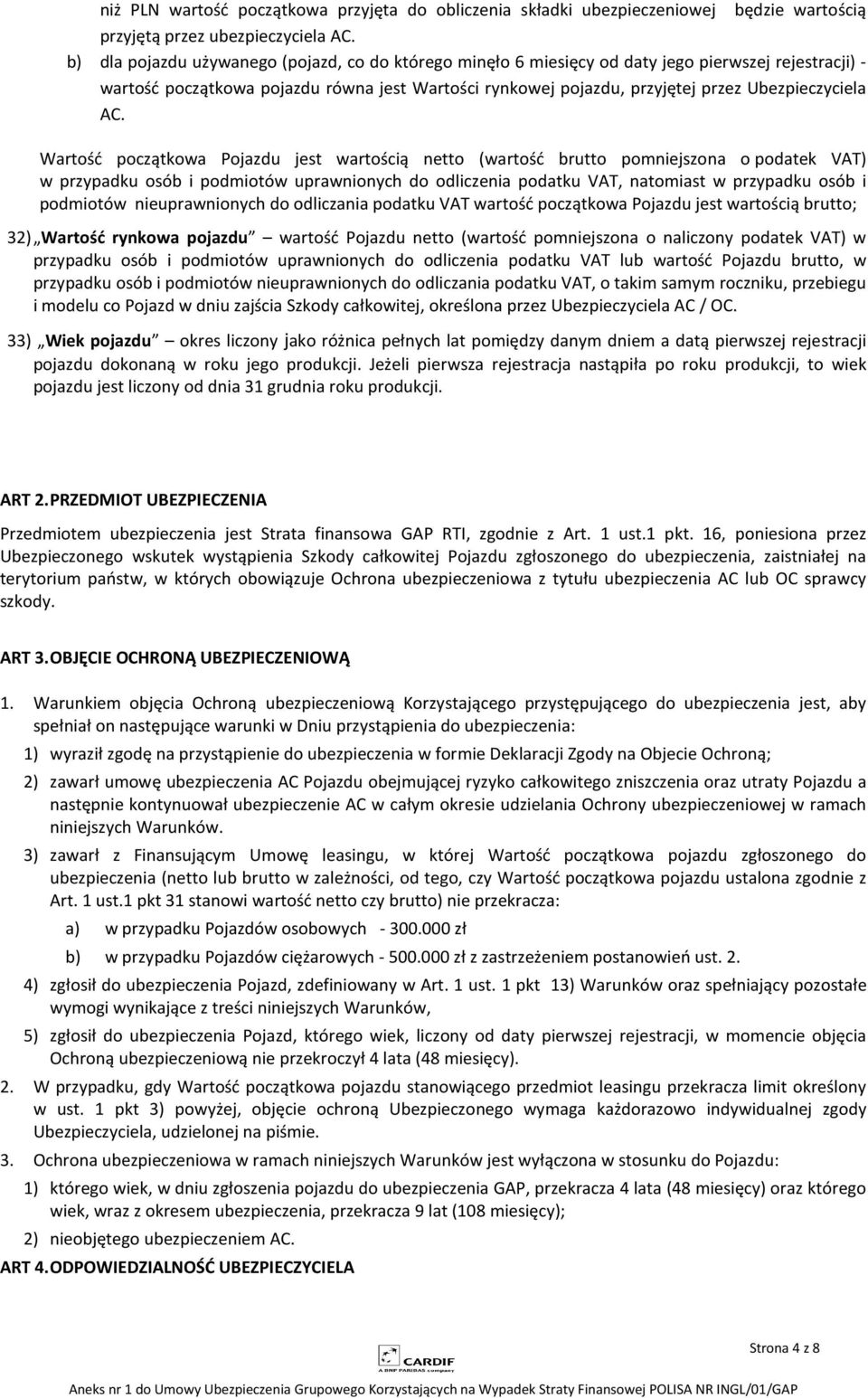 Ubezpieczyciela AC.