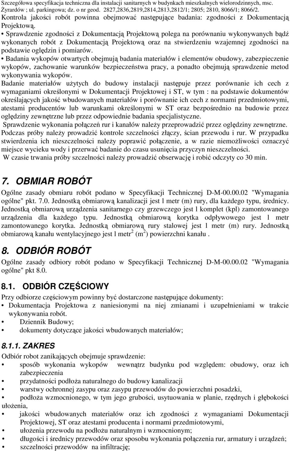 pomiarów.
