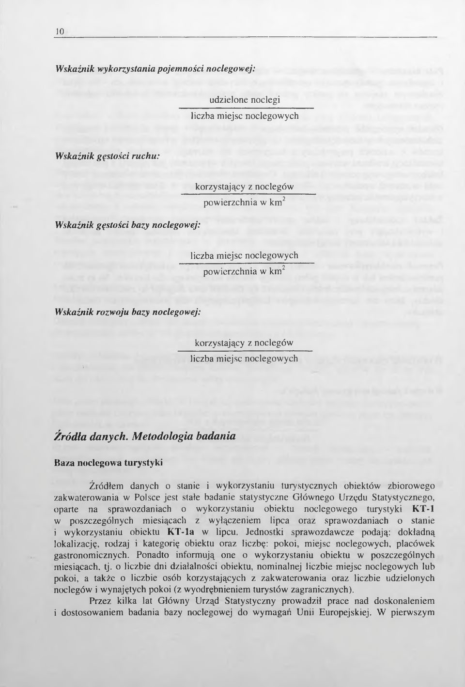 metodologia badania Baza noclegowa turystyki Źródłem danych o stanie i wykorzystaniu turystycznych obiektów zbiorowego zakwaterowania w Polsce jest stałe badanie statystyczne Głównego Urzędu