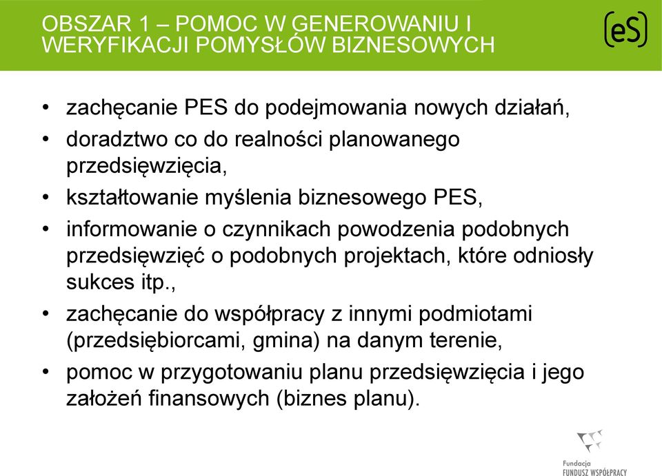 podobnych przedsięwzięć o podobnych projektach, które odniosły sukces itp.