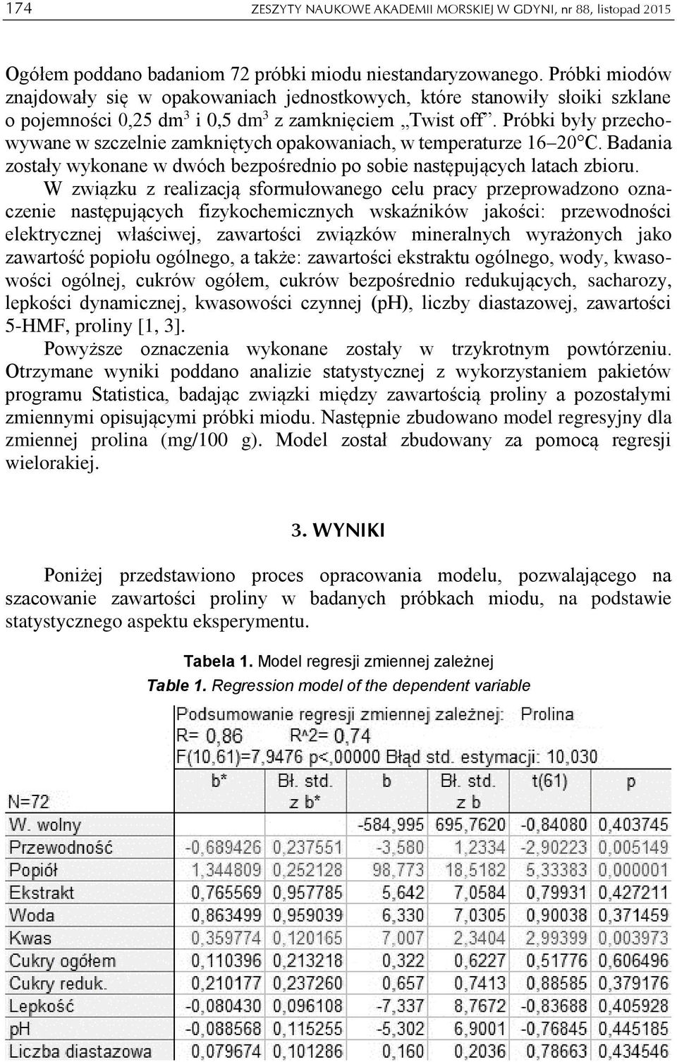 Próbki były przechowywane w szczelnie zamkniętych opakowaniach, w temperaturze 16 20 C. Badania zostały wykonane w dwóch bezpośrednio po sobie następujących latach zbioru.