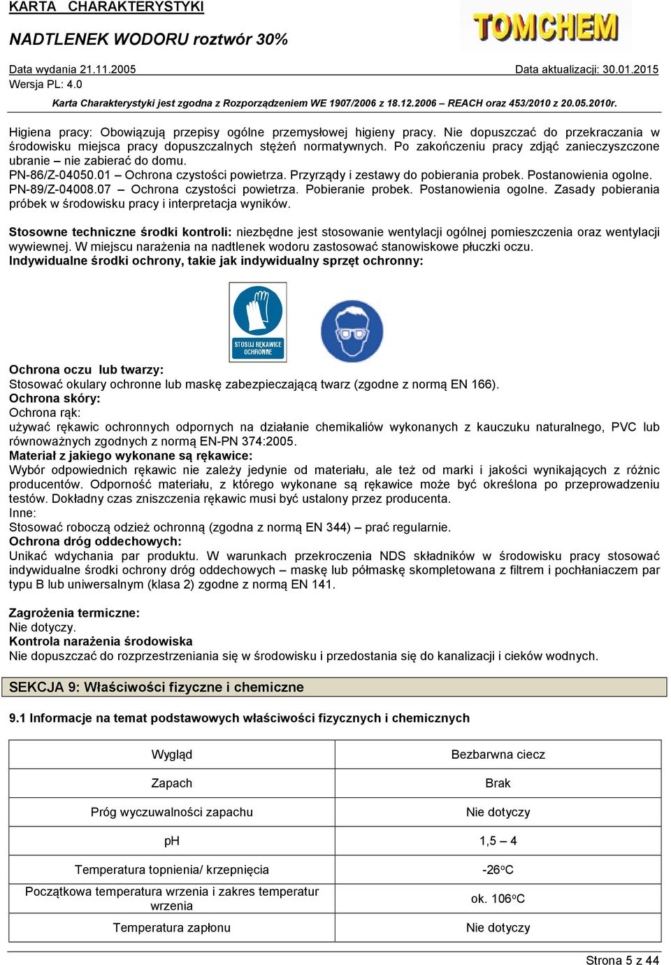 07 Ochrona czystości powietrza. Pobieranie probek. Postanowienia ogolne. Zasady pobierania próbek w środowisku pracy i interpretacja wyników.
