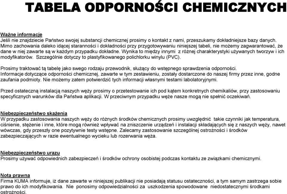 Wynika to między innymi z różnej charakterystyki używanych tworzyw i ich modyfikatorów. Szczególnie dotyczy to plastyfikowanego polichlorku winylu (PVC).