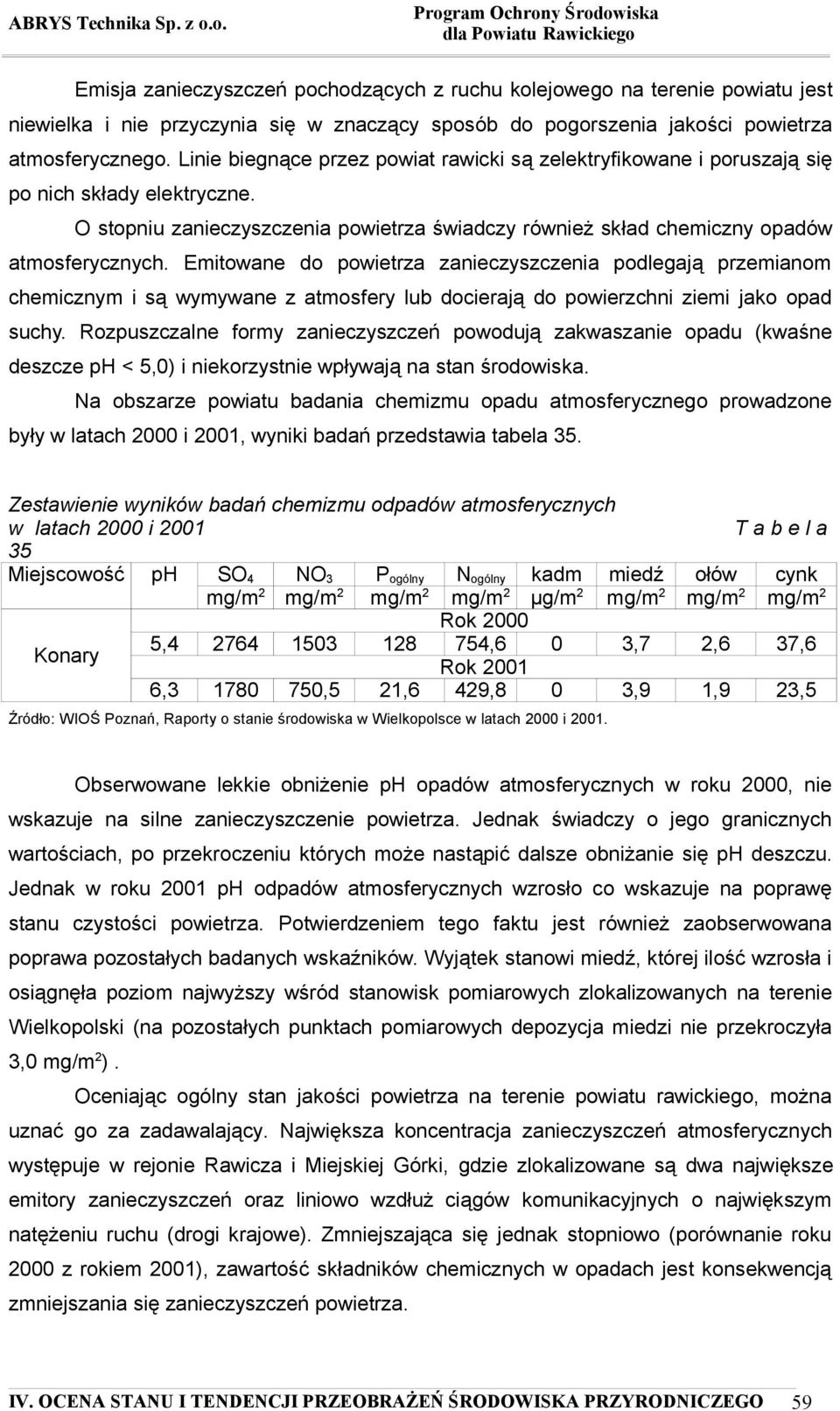 Emitowane do powietrza zanieczyszczenia podlegają przemianom chemicznym i są wymywane z atmosfery lub docierają do powierzchni ziemi jako opad suchy.