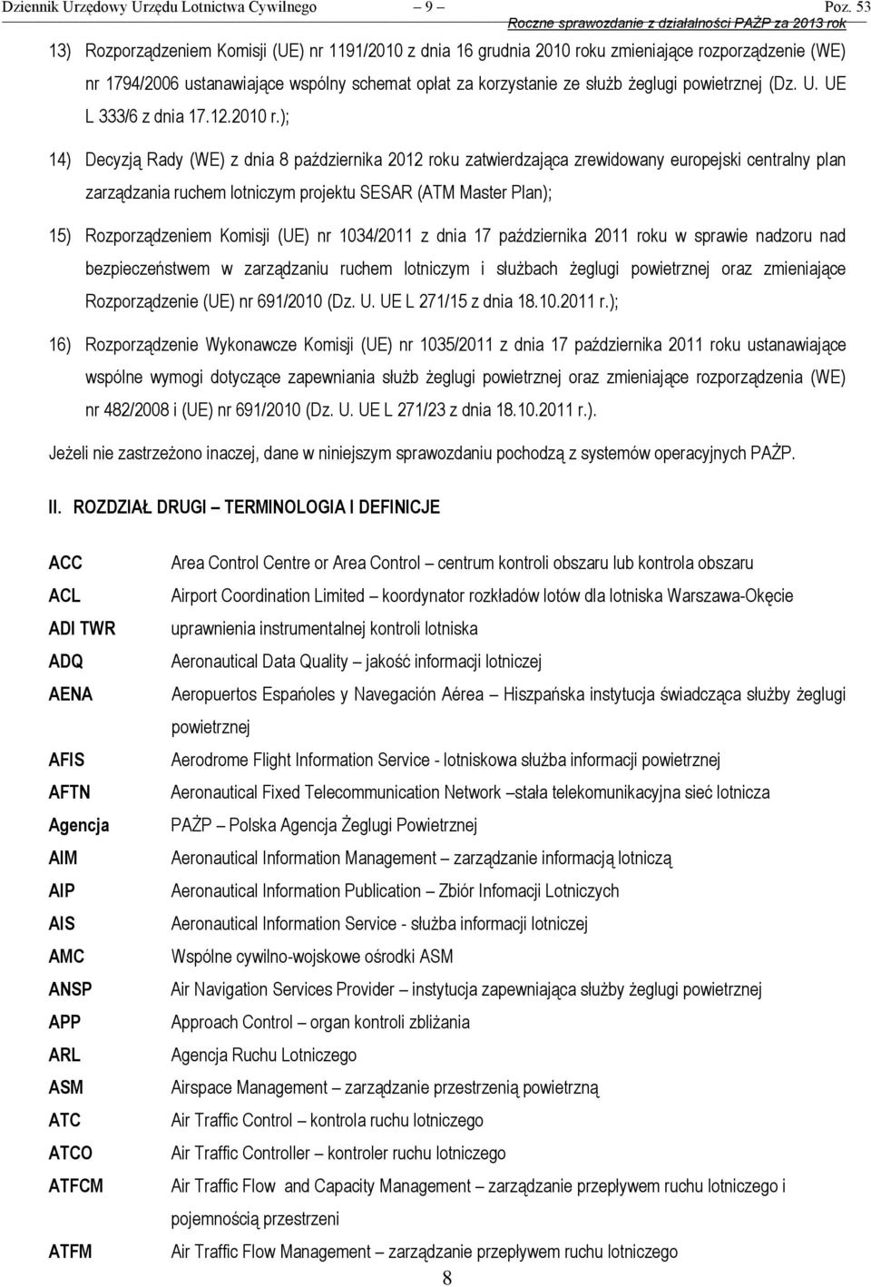 powietrznej (Dz. U. UE L 333/6 z dnia 17.12.2010 r.