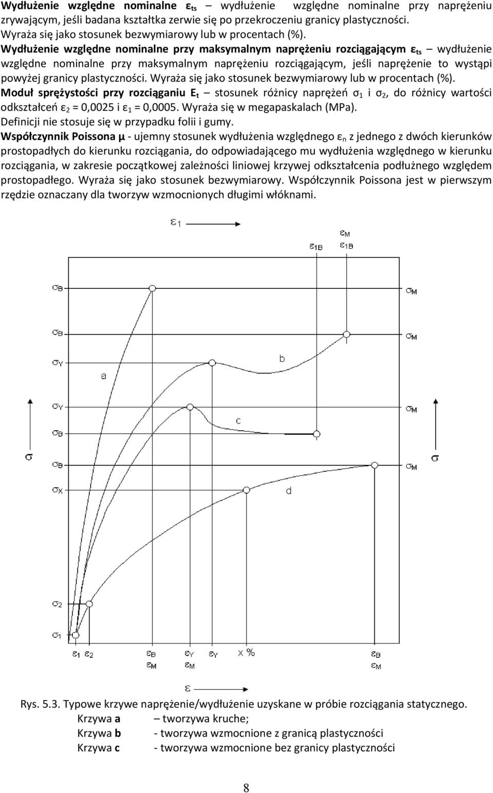 Wydłużenie względne nominalne przy maksymalnym naprężeniu rozciągającym ts wydłużenie względne nominalne przy maksymalnym naprężeniu rozciągającym, jeśli naprężenie to wystąpi powyżej granicy