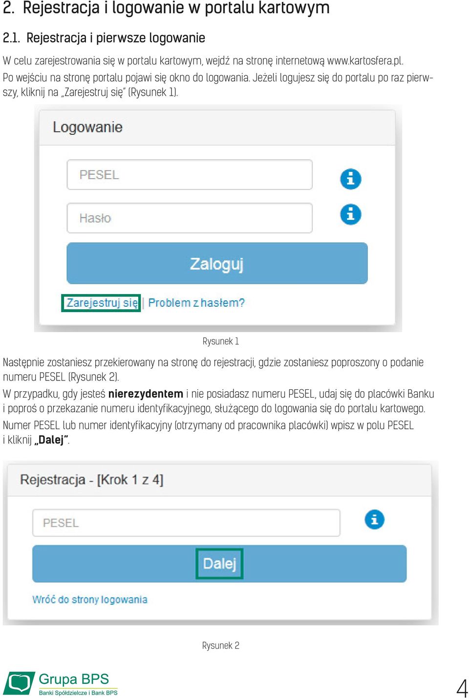 Rysunek 1 Następnie zostaniesz przekierowany na stronę do rejestracji, gdzie zostaniesz poproszony o podanie numeru PESEL (Rysunek 2).