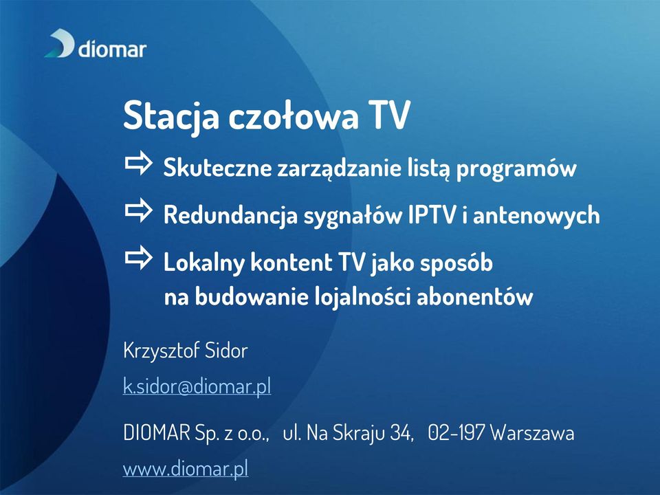 sposób na budowanie lojalności abonentów Krzysztof Sidor k.