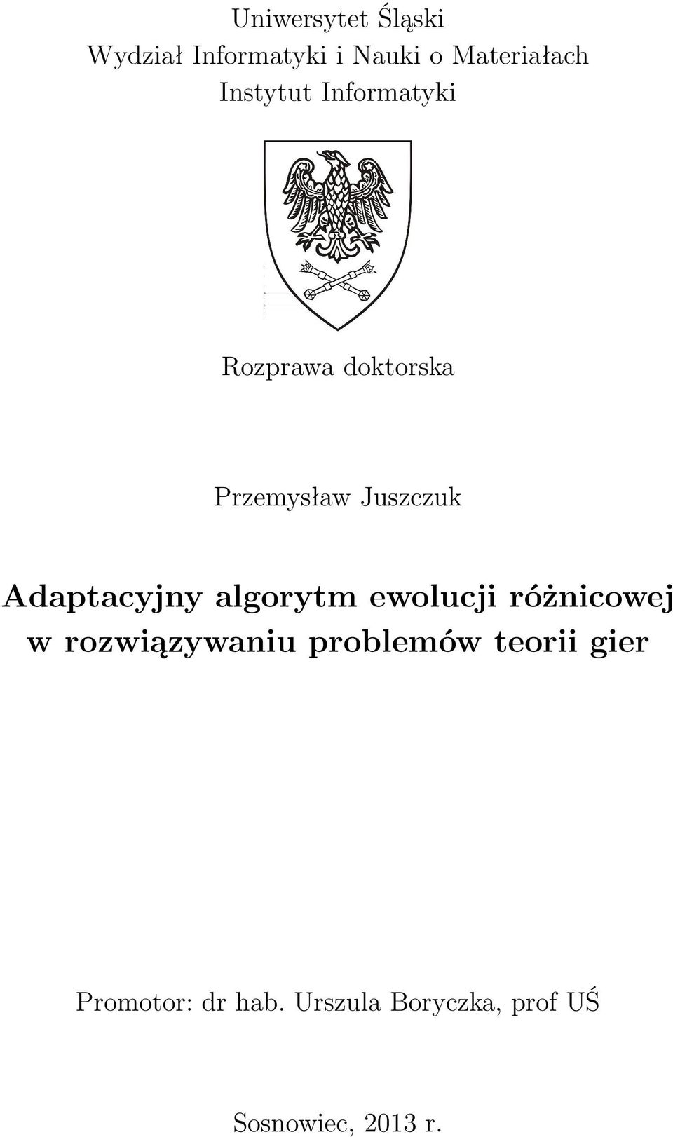 Adaptacyjny algorytm ewolucji różnicowej w rozwiązywaniu