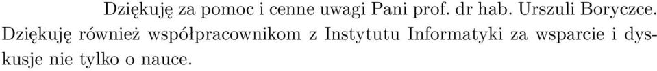 Dziękuję również współpracownikom z