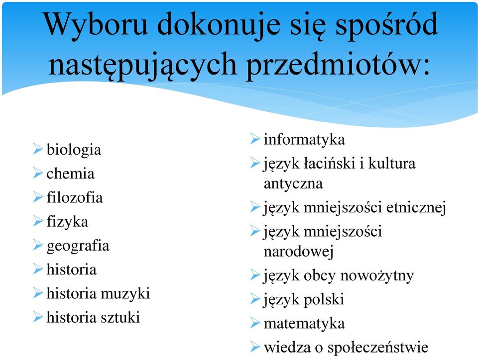 informatyka język łaciński i kultura antyczna język mniejszości etnicznej