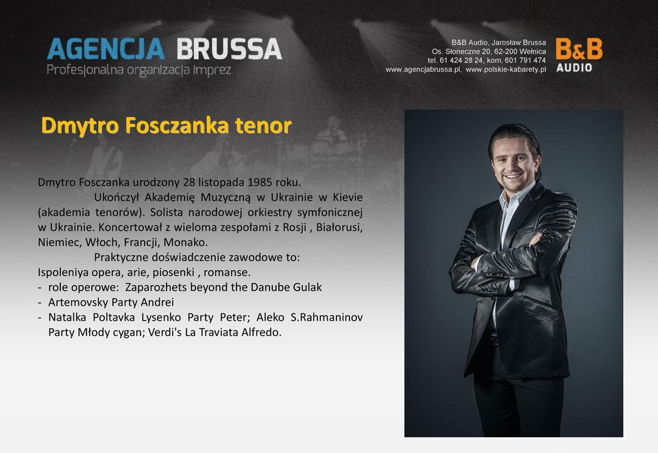 Koncertował z wieloma zespołami z Rosji, Białorusi, Niemiec, Włoch, Francji, Monako.