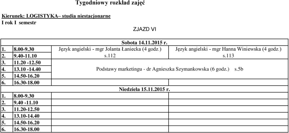 112 Niedziela 15.11.2015 r.