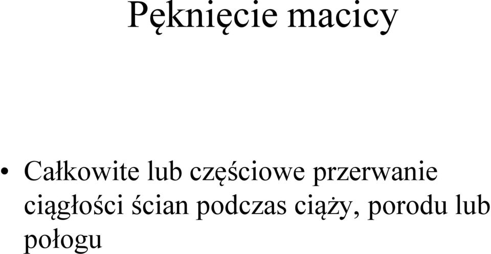 przerwanie ciągłości