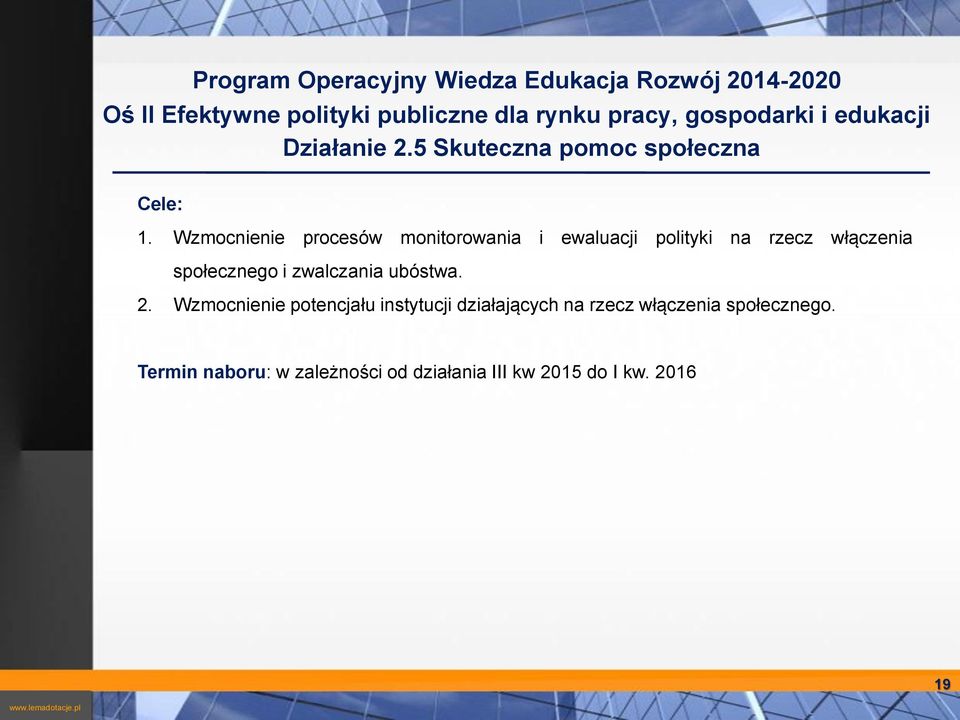 Wzmocnienie procesów monitorowania i ewaluacji polityki na rzecz włączenia społecznego i