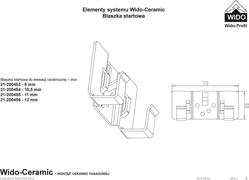 ceramicznej inox 21-200453 - 8 mm 21-200454 -