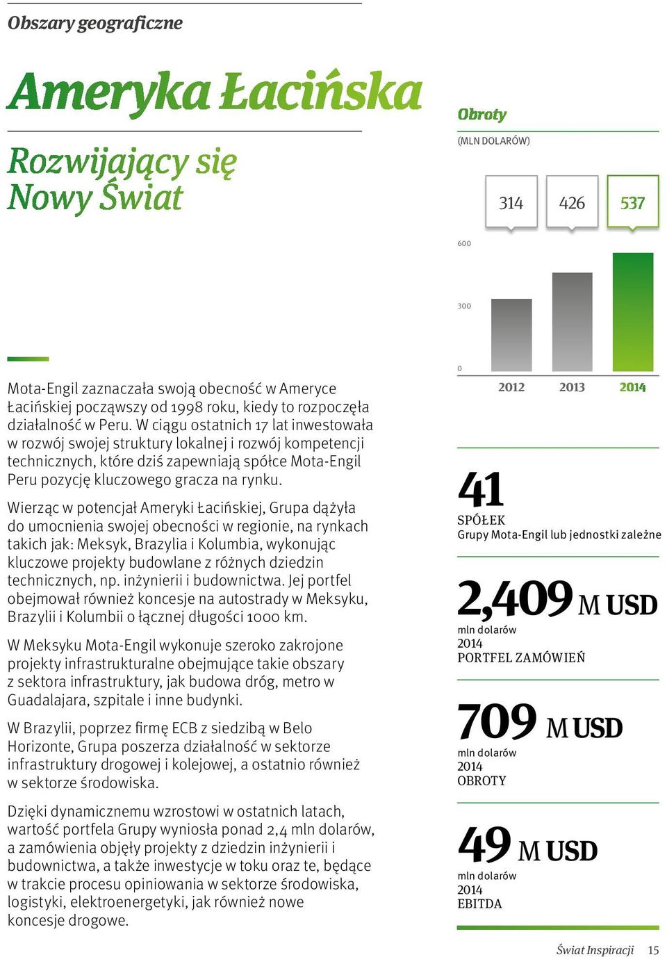 W ciągu ostatnich 17 lat inwestowała w rozwój swojej struktury lokalnej i rozwój kompetencji technicznych, które dziś zapewniają spółce Mota-Engil Peru pozycję kluczowego gracza na rynku.