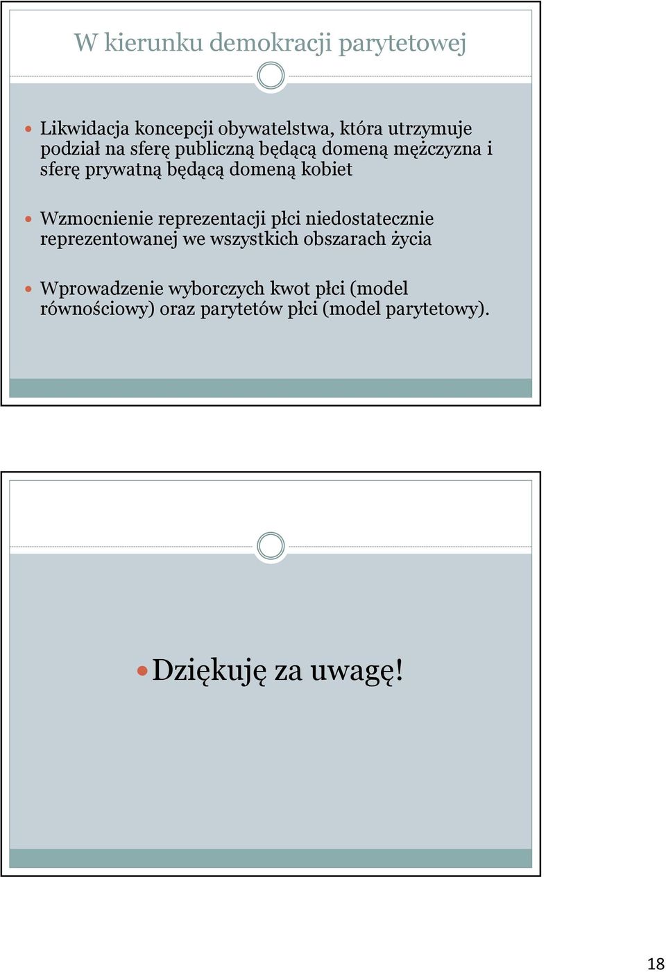reprezentacji płci niedostatecznie reprezentowanej we wszystkich obszarach życia Wprowadzenie