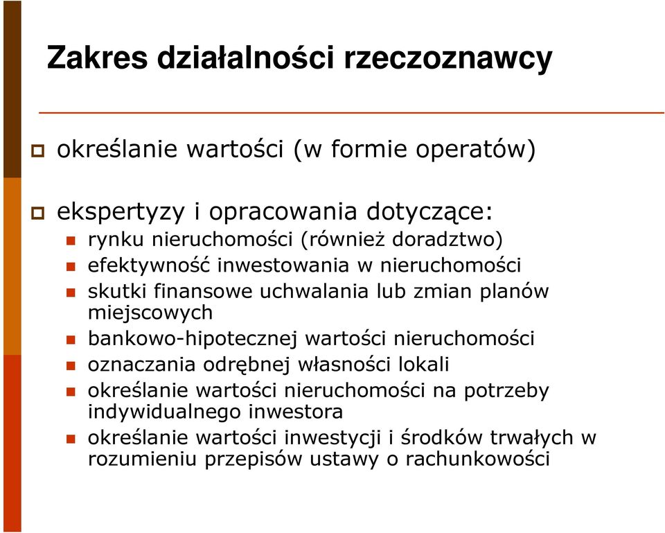 miejscowych bankowo-hipotecznej wartości nieruchomości oznaczania odrębnej własności lokali określanie wartości