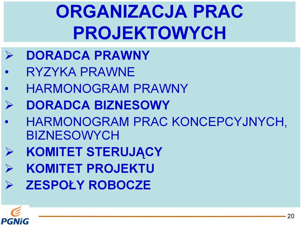 BIZNESOWY HARMONOGRAM PRAC KONCEPCYJNYCH,