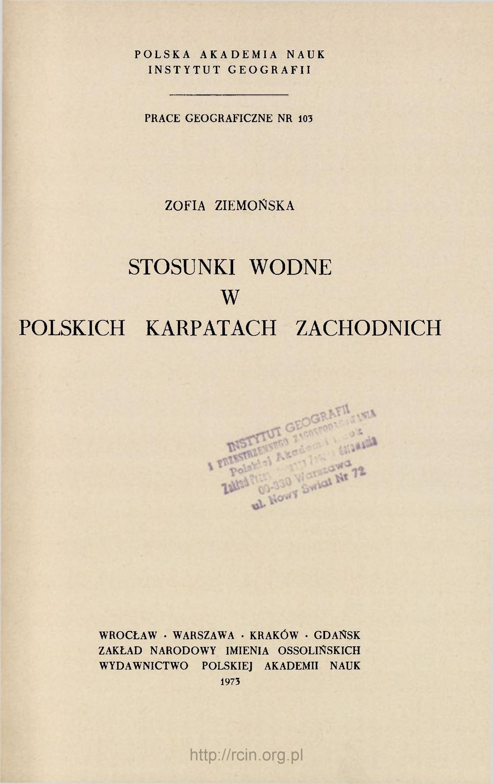 ZACHODNICH WROCŁAW WARSZAWA KRAKÓW GDAŃSK ZAKŁAD NARODOWY