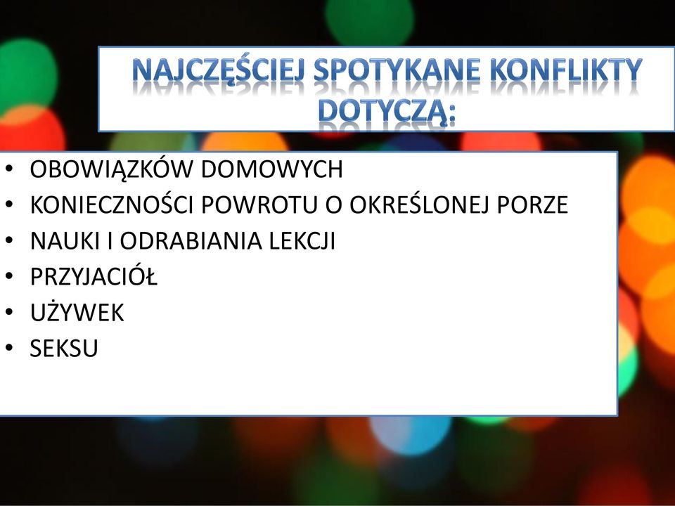 OKREŚLONEJ PORZE NAUKI I